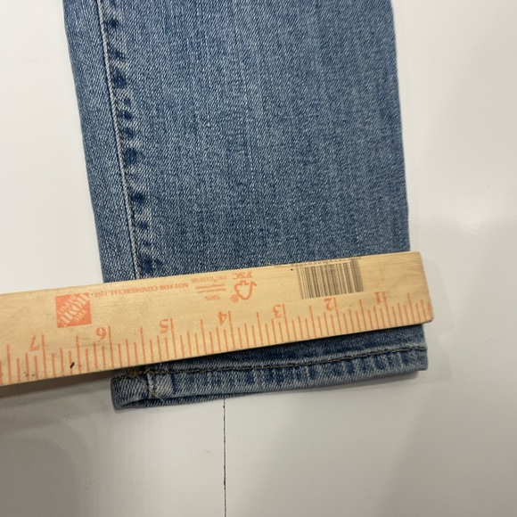 Pistola distressed high rise straight leg light blue wash denim size 27X28.5 - Picture 3 of 12